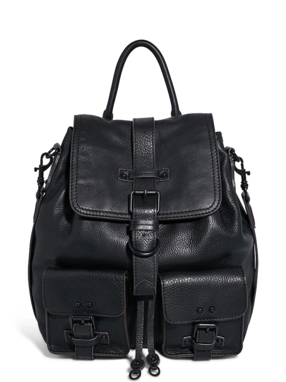 ⭐️ Aimee Kestenberg ⭐️ Saddle Up Collection Genuine Leather Backpack - Black